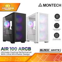 Gambar CASING MONTECH AIR 100 ARGB - Mid Tower mATX Case Tempered Glass (Free 4x ARGB Fan) dari Techno Computer Bali Kota Denpasar 1 Tokopedia
