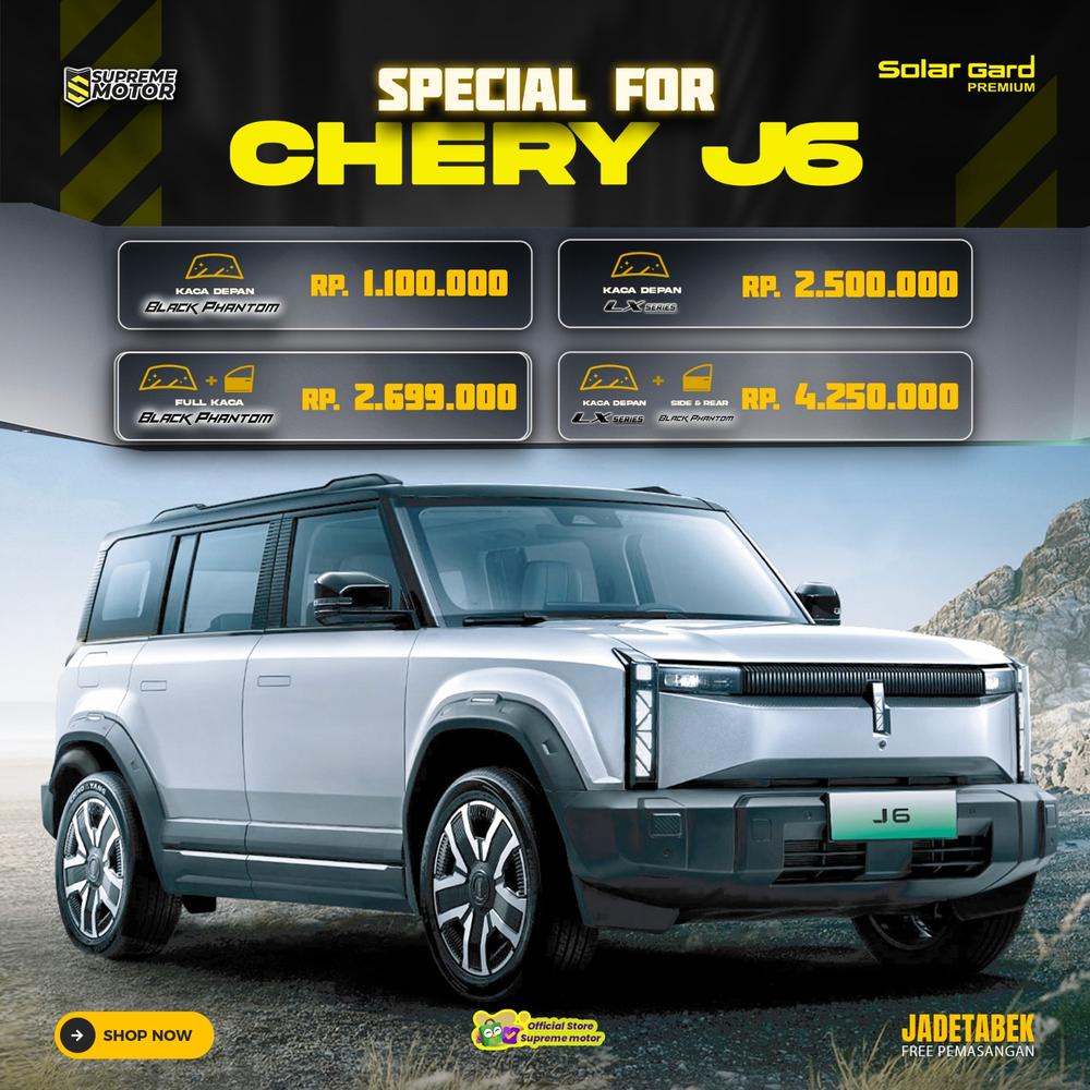 Kaca film mobil Full Solar Gard Premium Chery J6 - DPN BP