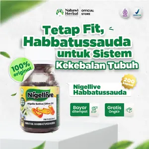 NIGELLIVE - Minyak Habbatussauda Plus Minyak Zaitun Isi 200 Kapsul - by nabawiherbal
