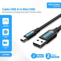 Gambar Vention Kabel Data USB 2.0 to Mini USB B For Camera Hardisk Support Charging 2A 2 Meter - COMBH dari Vention Tangerang Kab. Tangerang 1 Tokopedia