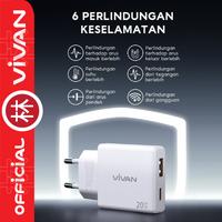 Gambar Vivan Power X20 Adapter Charger Port USB-C Ultra Thin Fast Charging PD 20W with C to C Cable - Vivan X20 dari Liem Group Kota Administrasi Jakarta Barat 4 Tokopedia
