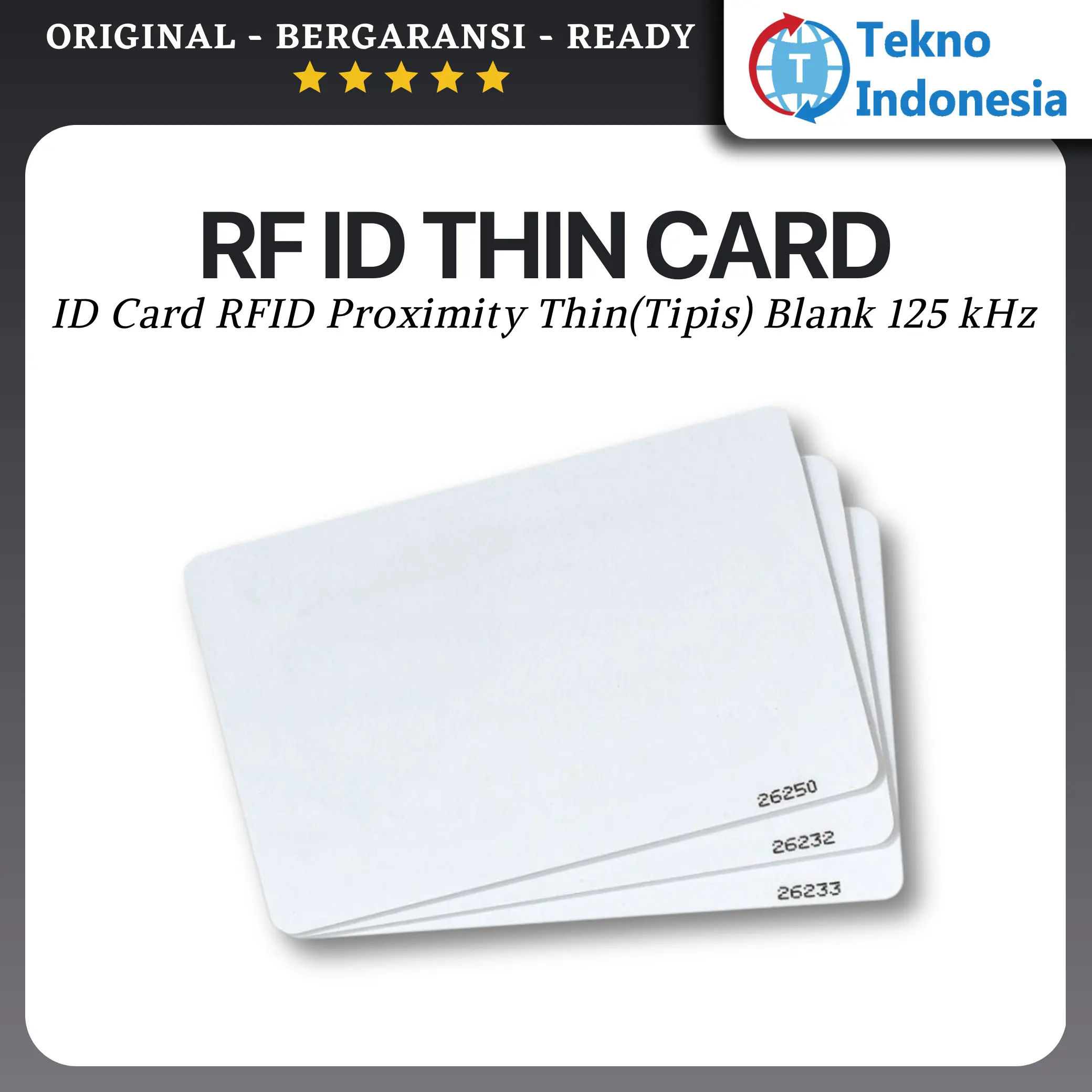 Kartu RFID Proximity 125 KHz RFID Card 125KHz Backup, Duplikat Kartu.