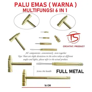 PALU EMAS ( WARNA ) MULTIFUNGSI 6 IN 1 PALU SILVER ( WARNA ) PALU MULTIFUNGSI OBENG MULTIFUNGSI HAMMER MULTIFUNGSI HAMMER 6 IN 1 PALU STAINLESS