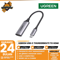 Gambar UGREEN USB-C THUNDERBOLT3 TO HDMI CONVERTER 2.0 4K 60HZ ADAPTER 70444 dari GGSTORESBY Kota Surabaya 1 Tokopedia