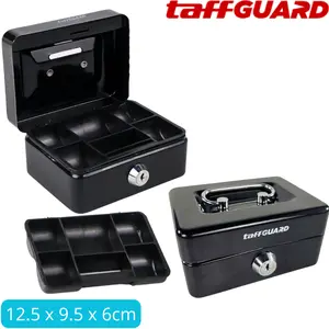 Brankas Uang Dokumen TaffGUARD Kotak Penyimpanan Perhiasan Safety box Key Lock 12.5 x 9.5 x 6cm