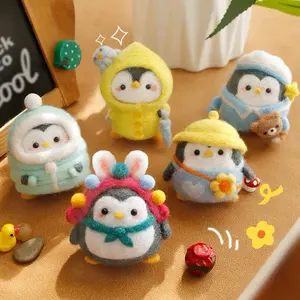 Diy Kit Animal Needle Felting Wool Kit Wool Felting - Penguin Series Kerajinan Tangan Binatang Felt