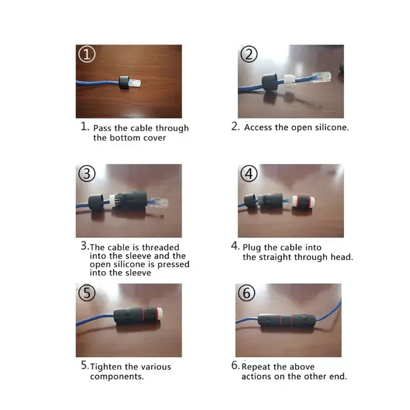 Connector Barrel RJ45 Coupler Waterproof for Outdoor 1 to 1 Outdoor Sambungan BarelKabel Lan RJ45 Female To Female UTP Data Konektor RJ45 6