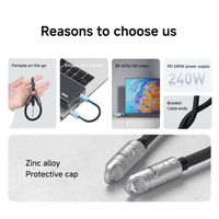 Gambar Hagibis GS200 USB4 Cable Portable Keychain 15 Cm, 80Gpbs 240W 8K@60Hz Short C to C Cable Lanyard Type-C Cable for iPhone 16 Pro Max, iPad Pro, Thunderbolt 5/4/3, External SSD - Silver dari Hagibis Indonesia Kota Administrasi Jakarta Barat 3 Tokopedia