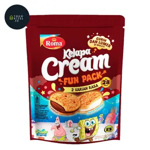 Roma Kelapa Cream Fun Pack (28pcs) Pouch 285gr/Roma Kelapa Cream Cokelat Pack 174g/Kelapa Cream Roma Vanilla Pack 174 gr