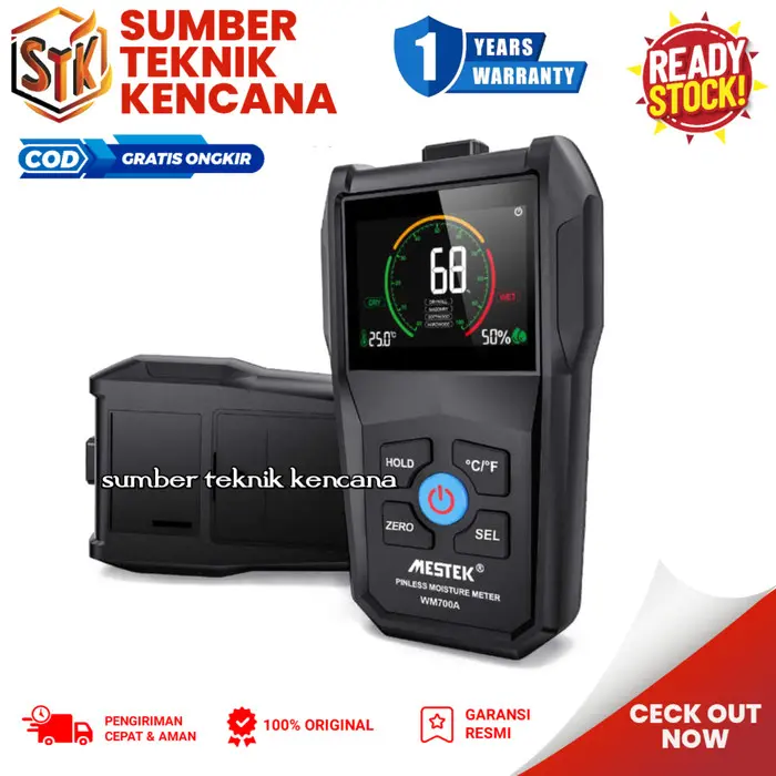 Concrete MC Tester Beton Wood Kayu Mestek WM700A Moisture Meter Tembok