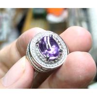Gambar Cincin Batu Kecubung Bungur Tanjung Bintang Mewah KCB019 Luster Menyala Istimewa Ikatan Perak dari CNC phoneshop Kota Administrasi Jakarta Pusat 1 Tokopedia