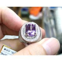 Gambar Cincin Batu Kecubung Bungur Tanjung Bintang Mewah KCB019 Luster Menyala Istimewa Ikatan Perak dari CNC phoneshop Kota Administrasi Jakarta Pusat 5 Tokopedia