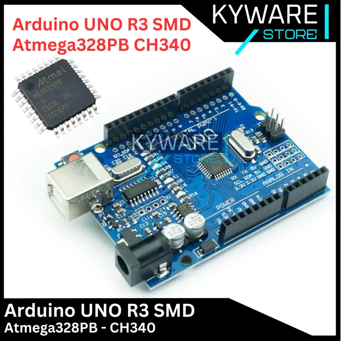 Jual Arduino UNO R3 SMD ATMEGA328P CH340 CH340G Compatible Board - UNO ...