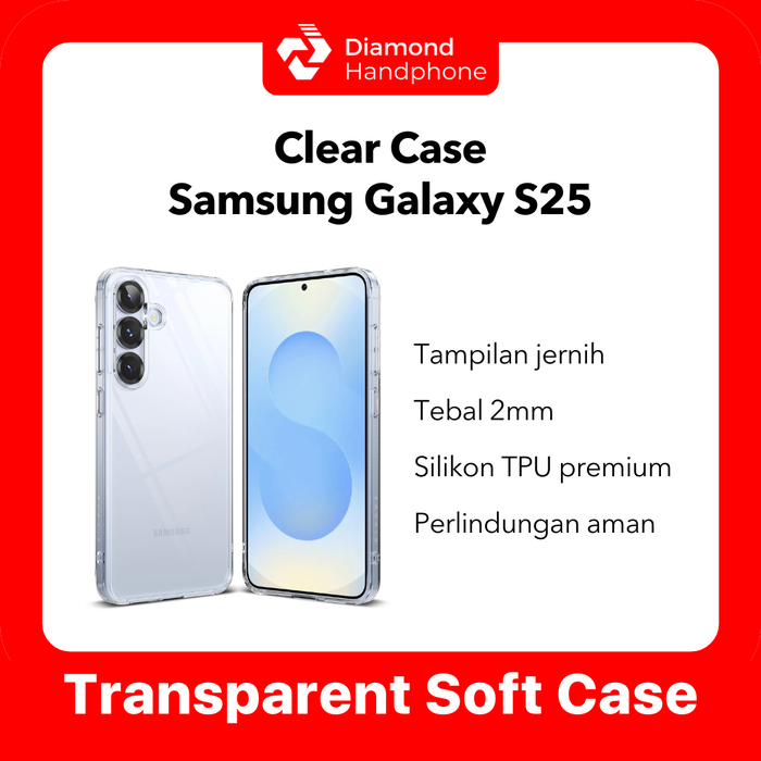 Gambar Case Samsung S25 Transparent Bening Anti Kuning Airbag TPU Silikon dari Diamond Handphone Bali Kota Denpasar Tokopedia