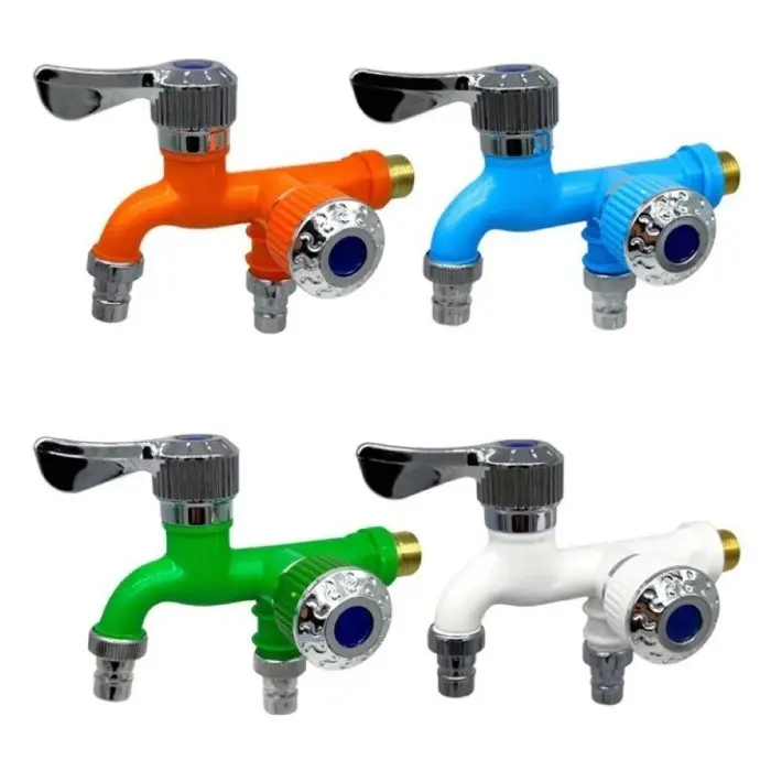 Kran Air - Kran Shower - Kran Double - Kran Cabang PVC - Kran Cabang Plastik ABS 1/2"