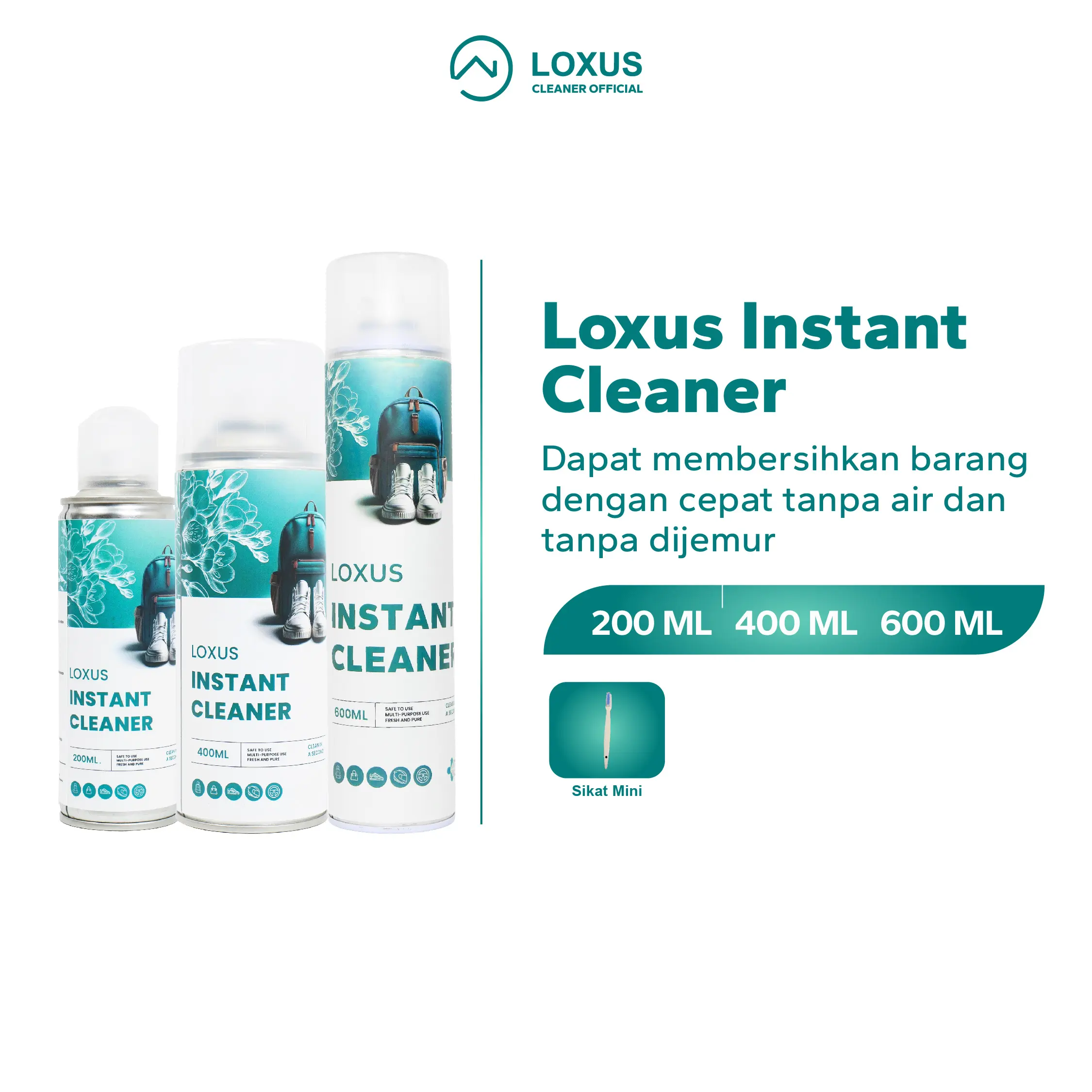 Loxus Instant Cleaner Pembersih Tas Sepatu Dinding Dan Interior