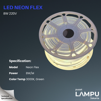 Gambar NEON FLEX 50M 220VOLT WARM WHITE - soket extra dari Pusat Lampu Jakarta Kota Administrasi Jakarta Pusat 2 Tokopedia
