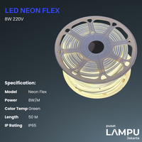 Gambar NEON FLEX 50M 220VOLT WARM WHITE - soket extra dari Pusat Lampu Jakarta Kota Administrasi Jakarta Pusat 4 Tokopedia