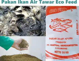 TERLARIS Eko Feed 30kg Pelet Ikan Air Tawar Pakan Apung Lele Nila Patin Bandeng Bisa Semua Ikan Air Tawar Karung