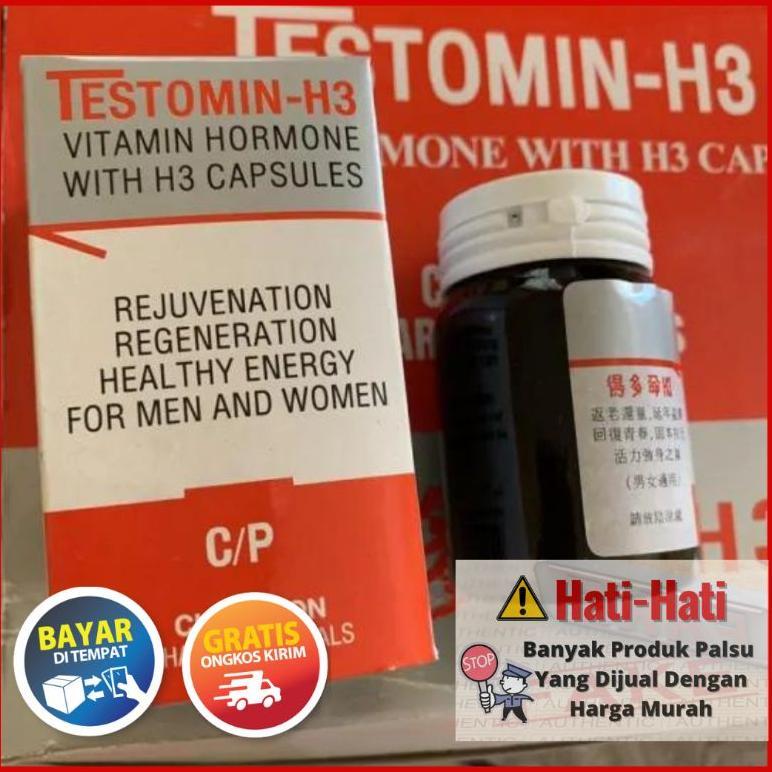 Ready Testomin H3 Vitamin Hormon Kesuburan Stamina Pria dan Wanita - C/P ORI - BPOM