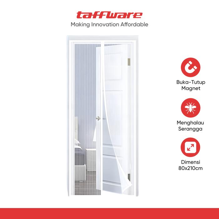 Gambar TaffHOME Tirai Pintu Anti Nyamuk Kelambu Magnetic Door - CNY-121- Putih - 80 x 210 cm dari Taffware Official Store Kota Administrasi Jakarta Barat Tokopedia