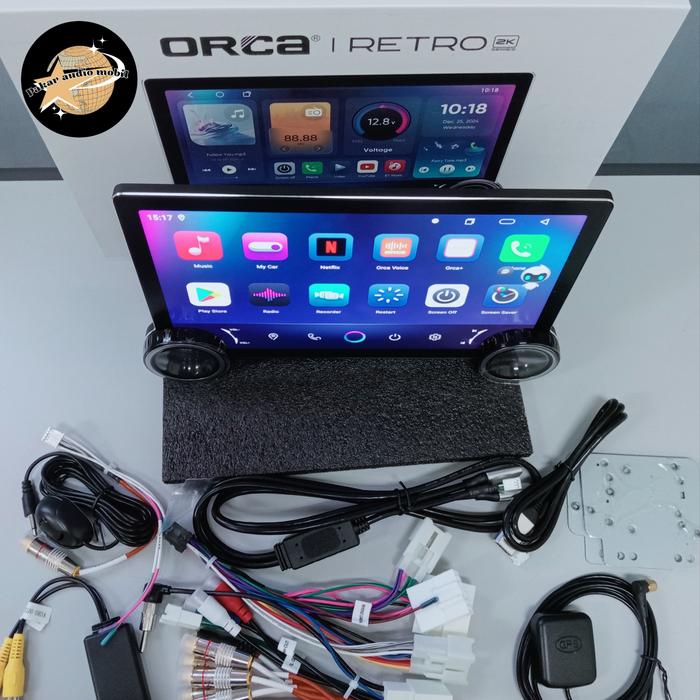 Jual HEAD UNIT ANDROID ORCA RETRO 6/256GB / ORCA RETRO DUAL KNOB ROTARY ...