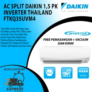 AC SPLIT DAIKIN INTERVER THAILAND 1.5PK FTKQ35UVM4 / DAIKIN INVERTER