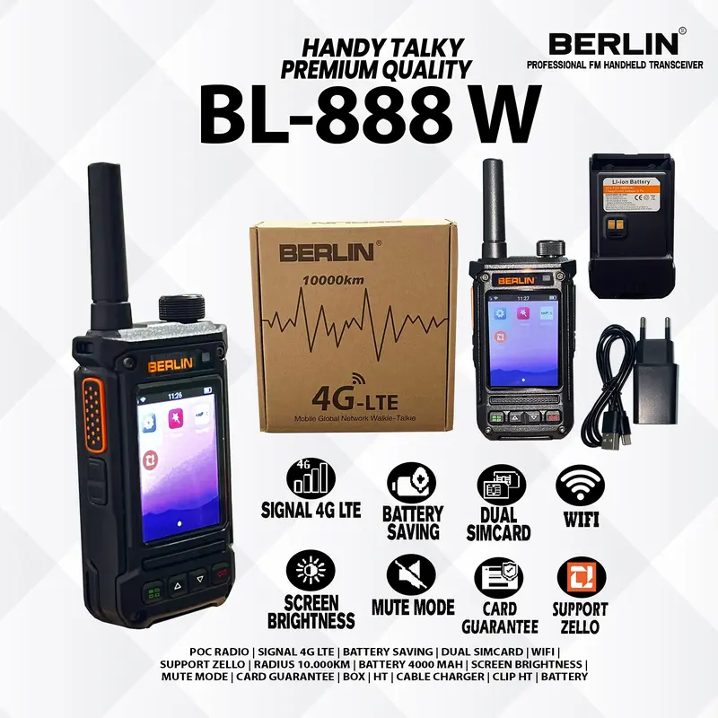 HT POC 4G BERLIN BL-888 W /  BL - 888 PRO Simcard | Wifi | Support Zello 0