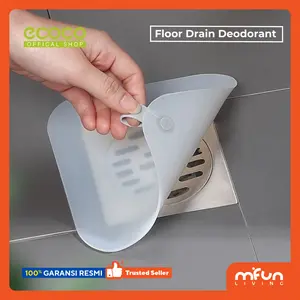 ECOCO Floor Drain Deodorant Mat Transparent Penutup Lubang Saringan Kamar Mandi Silikon Transparan Anti Bau E2131