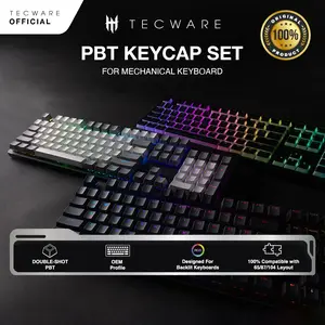 TECWARE Double Shot PBT Backlit Keycaps 110/111 Keys