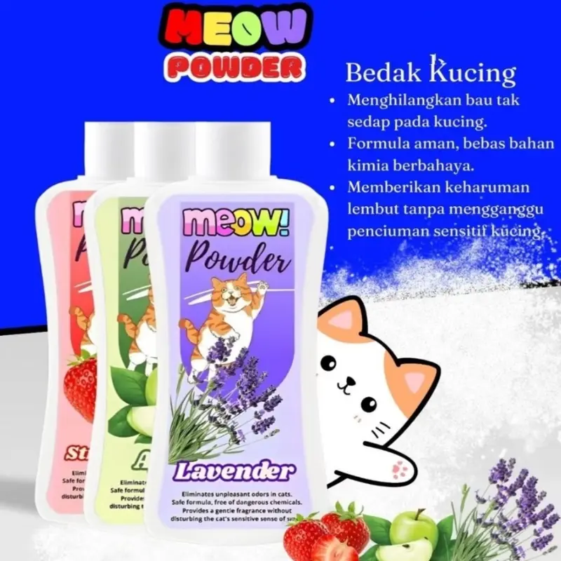 BEDAK KUCING ANTI JAMUR WANGI CAT SUPER POWDER 0