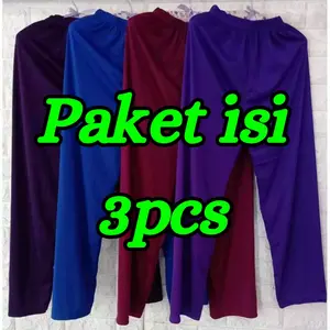 Paket isi 3 Pcs Celana Aladin Model Los Wanita Panjang Bahan Hyget Super / Celamis Celana Dalaman Gamis Wanita Muslimah Termurah