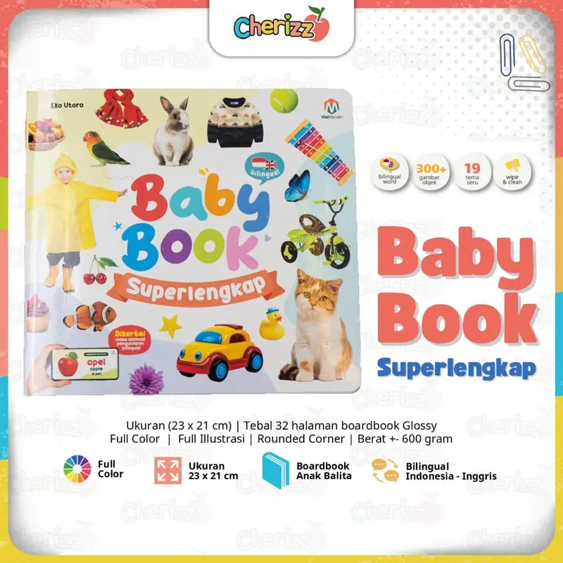 Ziyadbooks - Baby Book Superlengkap 300+ Kata Gratis Poster Dunia Hewan 0