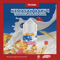 Gambar FREEBASE LIQUID AUTHENTIC AMERICAN BREAKFAST V2 FREEBASE LIQUID 60ML dari gocuan88 Kab. Tangerang 1 Tokopedia