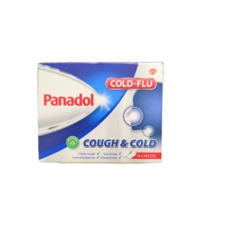 Panadol Cold-Flu Cough & Cold 16 Caplets / Obat Batu Pilek