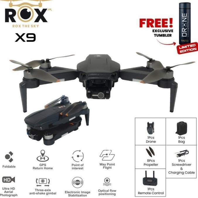 Terbaru Drone ROX X9 GPS 3-Axis Gimbal 3.5KM Camera 4K 25 Min RC ...