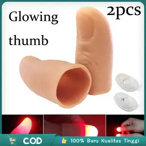 1 Pasang  Jari Jempol Menyala Alat Sulap Thumb Tip Thumbtip Jari Sulap Untuk Pertunjukan Sulap Alat Sulap Jempol Menyala