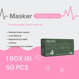 Masker medis 4 ply / Masker carbon 4 ply / masker medis tebal / Multi One Plus / Masker MOP