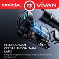 Gambar Vivan VCC07 Car Charger Mobil 48W Dual Port USB-A USB-C Max 3A PD QC3.0 Fast Charging LED New VCC02 dari Liem Group Kota Administrasi Jakarta Barat 4 Tokopedia