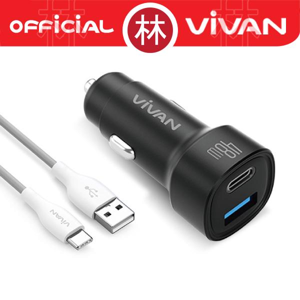 Gambar Vivan VCC07 Car Charger Mobil 48W Dual Port USB-A USB-C Max 3A PD QC3.0 Fast Charging LED New VCC02 dari Liem Group Kota Administrasi Jakarta Barat Tokopedia