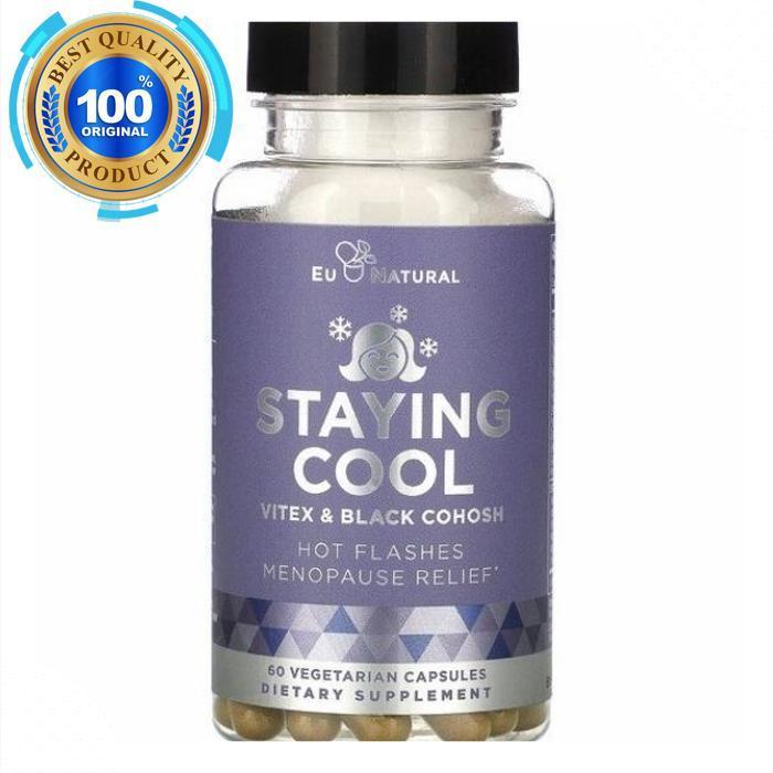 Promo Eu Natural Staying Cool Vitex & Black Cohosh 60 Caps Menopause Support Bersegel