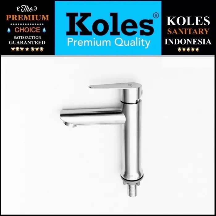 KOLES 307 Kran Wastafel Keran Cuci Tangan Stainless Steel SUS 304
