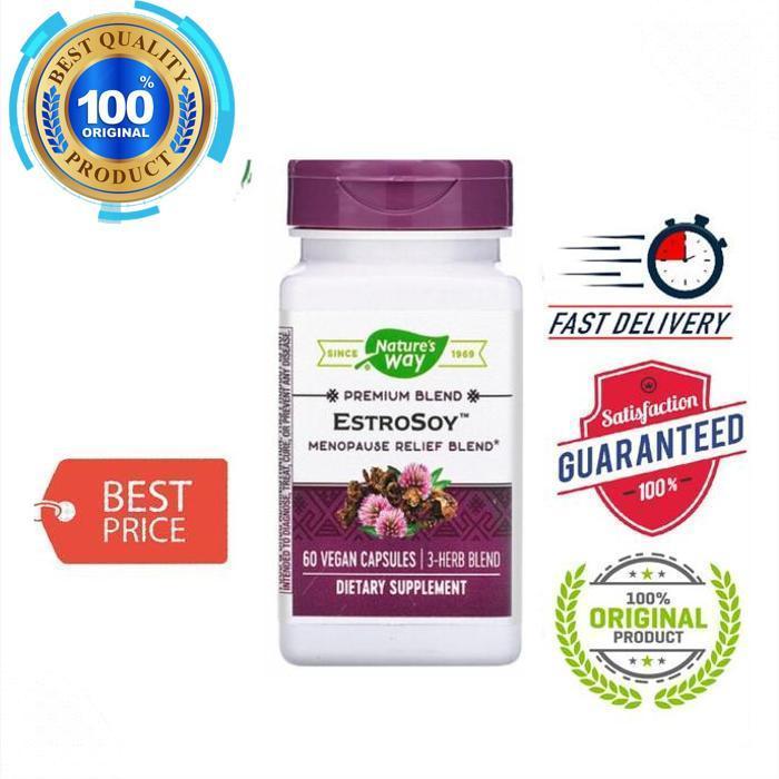 Promo Nature'S Way Estrosoy Menopause Relief Blend 60 Vegan Capsules Bersegel