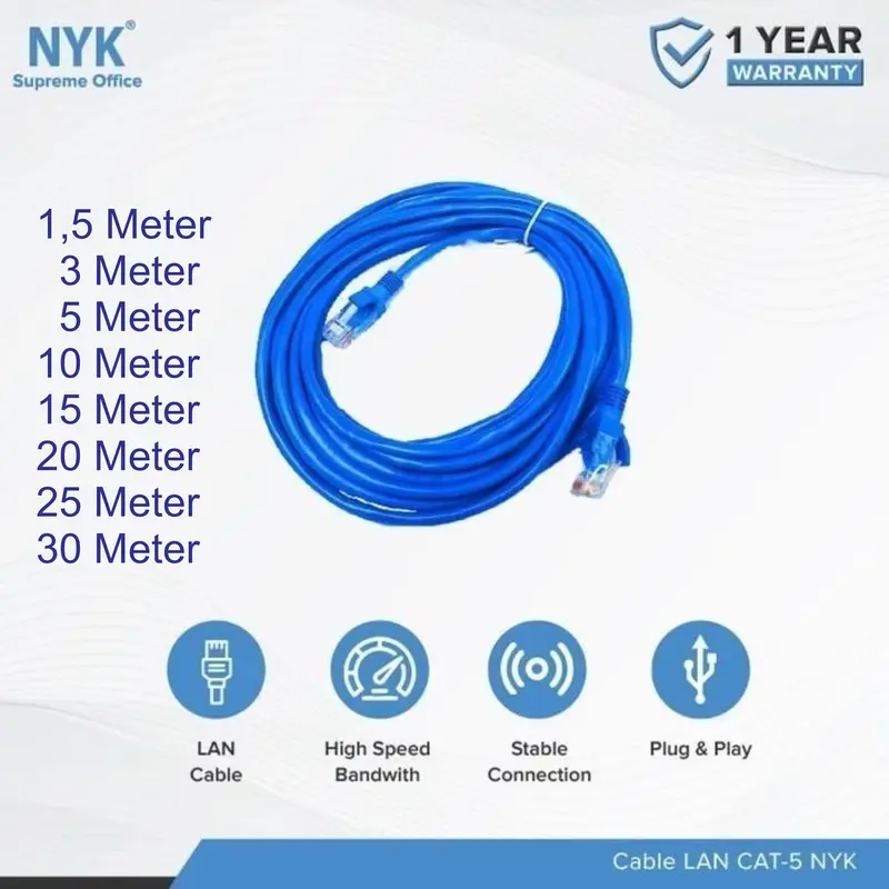 Kabel LAN cat5e Cat 5e UTP Cable 1,5 3 5 10 15 20 25 M Meter 5