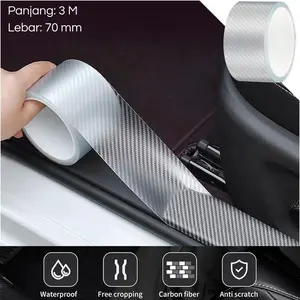 Stiker Pelindung Sill Plate Bawah Mobil Pintu Pijakan Car Scratchproof Protector Tape 3 Meter