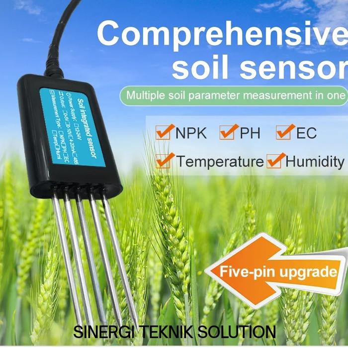 Jual RS485 Soil NPK PH EC Temp humidity Sensor tester 7 in 1 soil ...