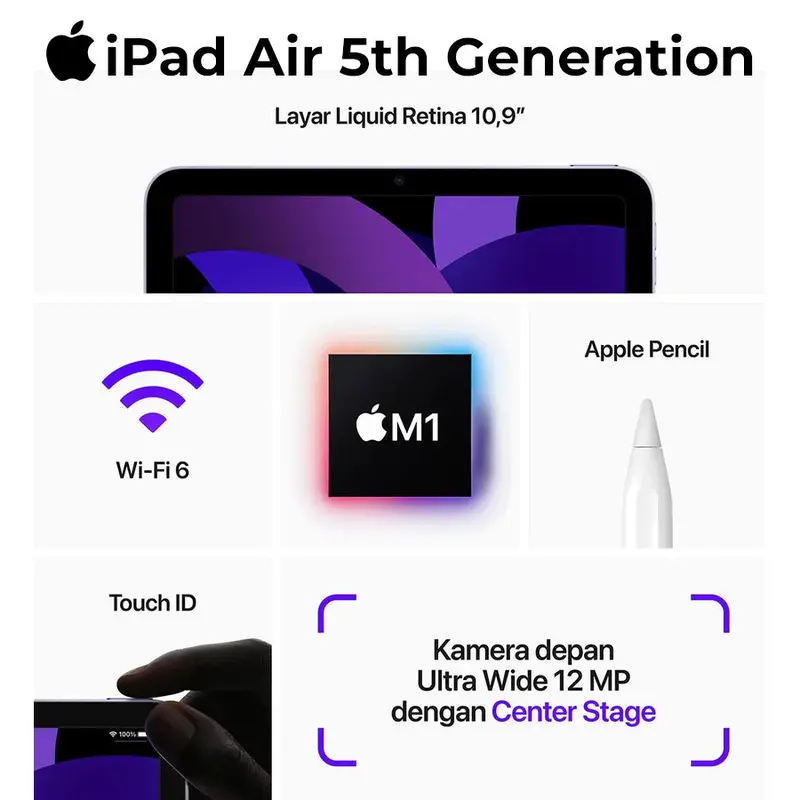 Apple iPad Air 5 256GB 64GB Wifi Only 10.9 inch Garansi Original Tokopedia 4