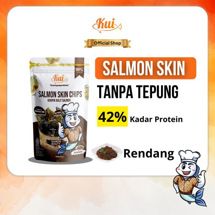 Gambar KUI Salmon Skin Chips No MSG | Keripuk Kulit Ikan Salmon Premium Tanpa Tepung | MPASI Bayi dan Anak | Rendang dari Kui Official Shop Kab. Bekasi Tokopedia