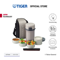 Gambar Tiger LWU-F200 Lunch Jar Tempat Makan 3 susun Warm Silver dari Tiger Indonesia Kota Administrasi Jakarta Utara 3 Tokopedia