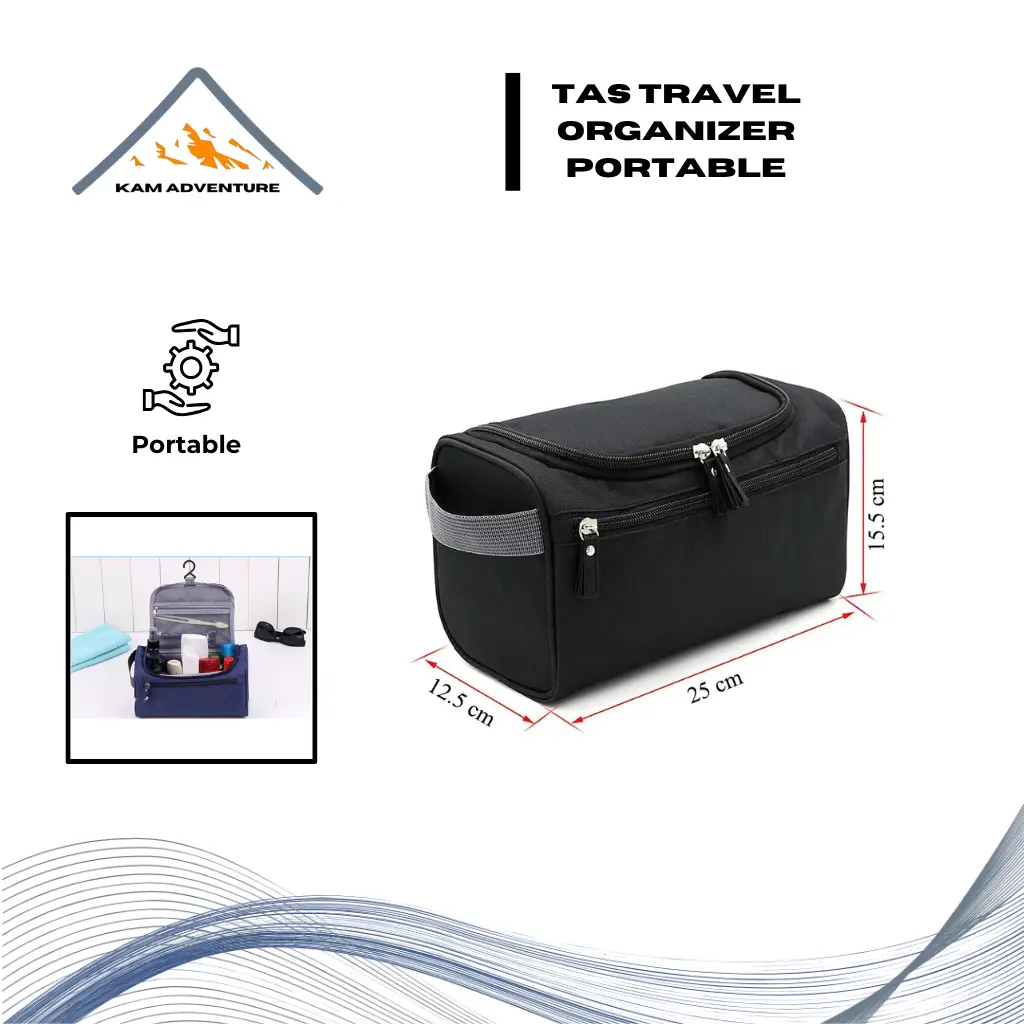 Tas travel toiletries organizer portable tas lipat travelling camping
